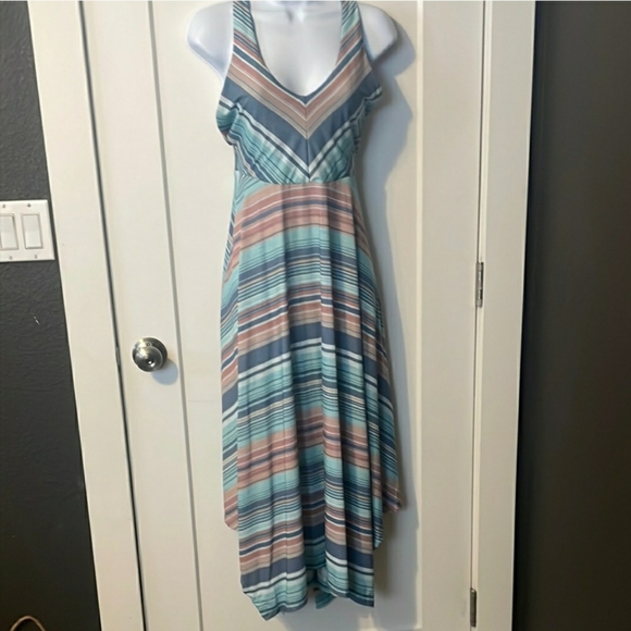 Prana Dresses & Skirts - Prana Saxon Dress Medium Women's Green Stripe Shelf Bra